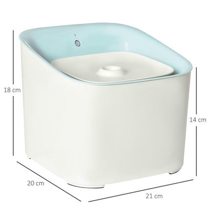 Geriamojo vandens fontanas augintiniams, 3 l talpos, kačių geriamasis fontanas su infraraudonųjų spindulių aptikimu, 3 režimais, tylus, automatinis, 21 x 20 x 18 cm