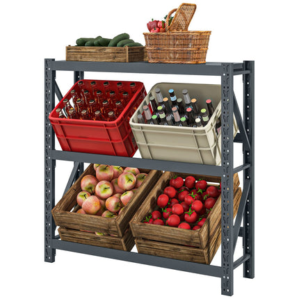 Gėrimų dėžių lentynėlė 6 dėžėms, 110 x 30 x 110 cm, laisvai pastatoma gėrimų lentynėlė su reguliuojamo aukščio lentynėlėmis, dėžių lentynėlė su apsauga nuo apvirtimo
