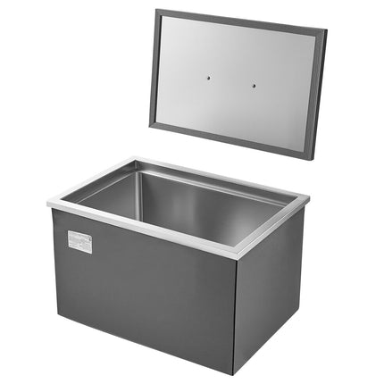 Drop-In Stainless Steel Ice Bin, 30L With Drain Kit