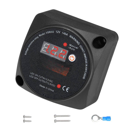 Dual Battery Isolator 12V 140A VSR Relay with LCD