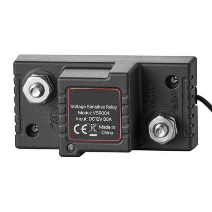 Dual Battery Isolator Kit, 12V 80A VSR, LCD Voltmeter