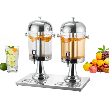 Dual Beverage Dispenser 8L x2, Spigot, Ice Chamber