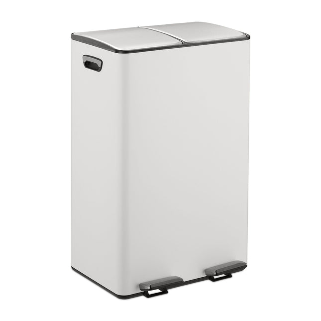Dviejų skyrių šiukšliadėžė su pedalu, 2 x 30 l talpa