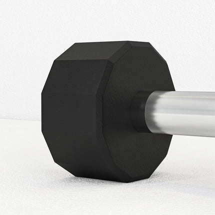 20 kg dumbbell set in metal, non-slip, black, strength training