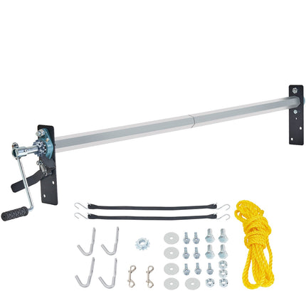 Dump Truck Tarp Roller Kit, Hand Crank, 64–104 In, Aluminum