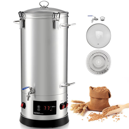 Electric Brewing System, 8 Gal 30L Stainless Steel Mash Boil