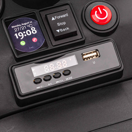Elektrinis vaikiškas automobilis, visureigis su muzikos prijungimu, su daiktadėže, priekiniais žibintais, garso signalu, 3 km/h, elektrinė vaikiška transporto priemonė 3-5 metų vaikams