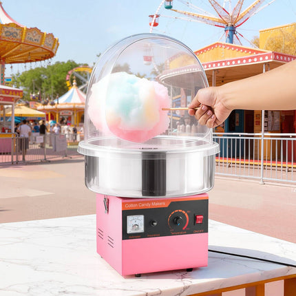 Electric Cotton Candy Machine, 1000W, Cover, Steel Bowl