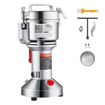 Electric Grain Mill Grinder 300g, 1500W Stainless Steel