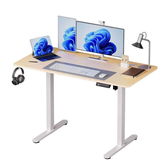 Elektrinis aukščio reguliavimo stalas, medžio imitacijos, 120x60 cm