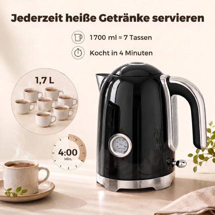 Elektrinis virdulys ir skrudintuvas, 1,7 l, 2200 W, 7 apskrudimo lygiai