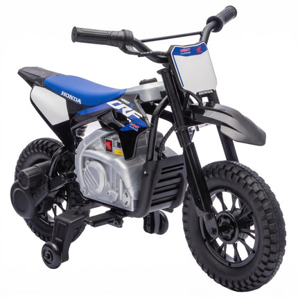 Elektrinis vaikiškas motociklas, 12 V, juodas ir mėlynas, 3–6 km/val.