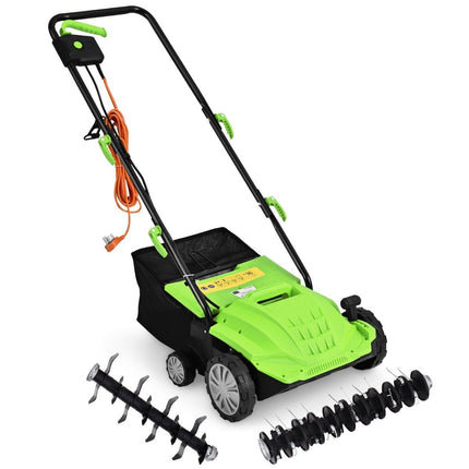 Elektrinis vejos skarifikatorius ir aeratorius, 1500 W, 30 l maišas, 32 cm plotis