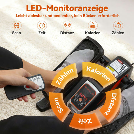 Elektrinis mini elipsinis treniruoklis, 12 greičių, nuotolinis valdymas, LED ekranas
