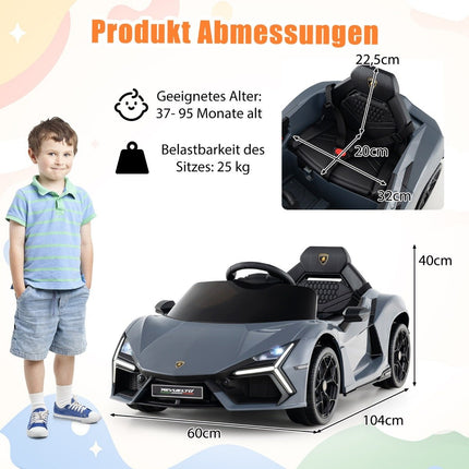 Elektrinis važiuojamasis automobilis vaikams - 12 V „Lamborghini“ su LED žibintais