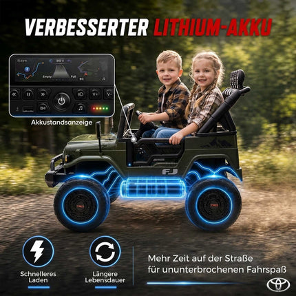 Electric Ride-On Car for Kids 24V with Remote Control, 2-Seater, 200W, Ages 3-8