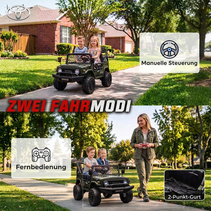 Electric Ride-On Car for Kids 24V with Remote Control, 2-Seater, 200W, Ages 3-8