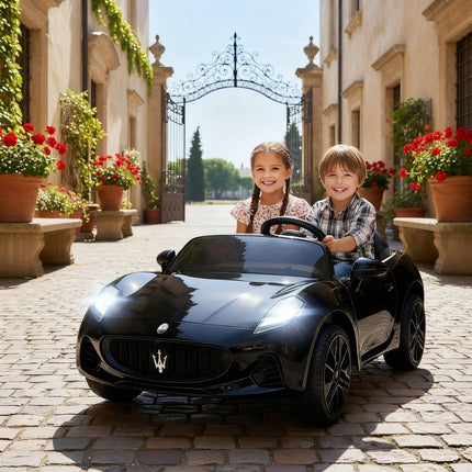 Elektrinis vaikiškas automobilis, 2 vietų, 12 V, su nuotoliniu valdymu, juodas