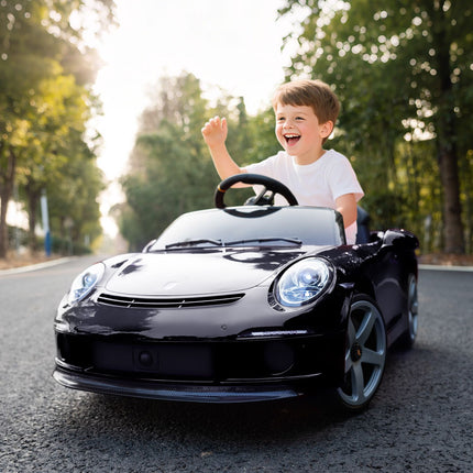 Elektrinis automobilis vaikams, nuotolinis, su muzika, juodas