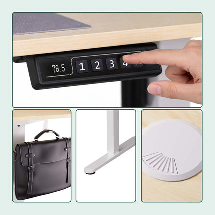 Electric Sit-Stand Desk – Wood-Effect Top, Memory Presets