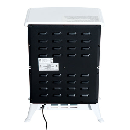 Elektrinė židinys su liepsnos efektu 950/1850W, apsauga nuo perkaitimo, baltas, 41,5x28x54,8cm, jaukiems vakarams