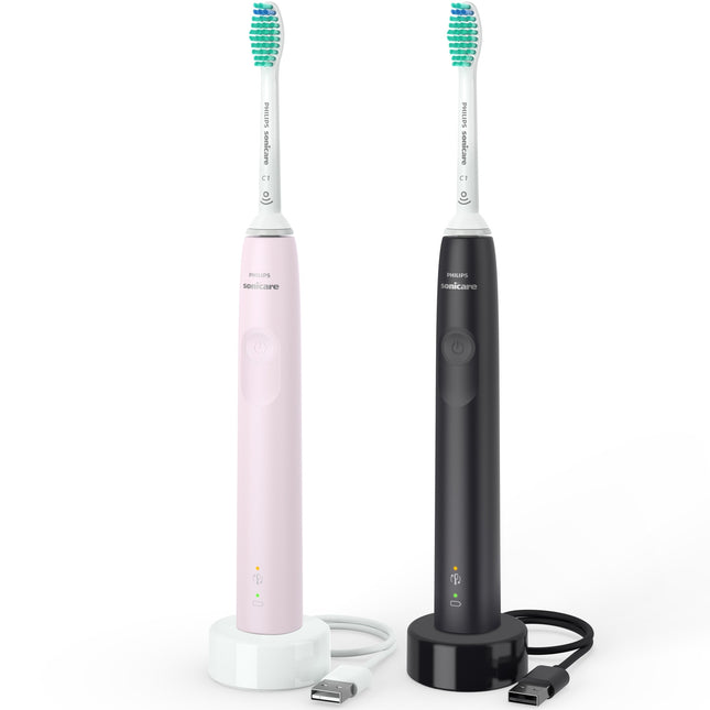 Electric toothbrush 2x Black/Pink HX3675/15