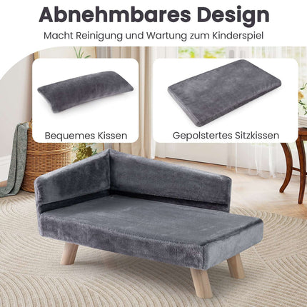 Pakelta augintinių sofa mažiems ir vidutinio dydžio šunims, katėms, pilka