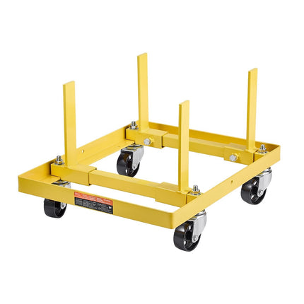 Engine Stand, 750 lb Adjustable, 4 Swivel Casters, Straps
