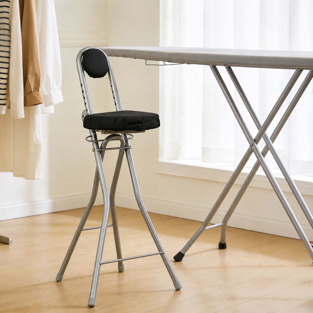 Ergonomiška reguliuojamo aukščio stovima kėdė, juoda/sidabrinė