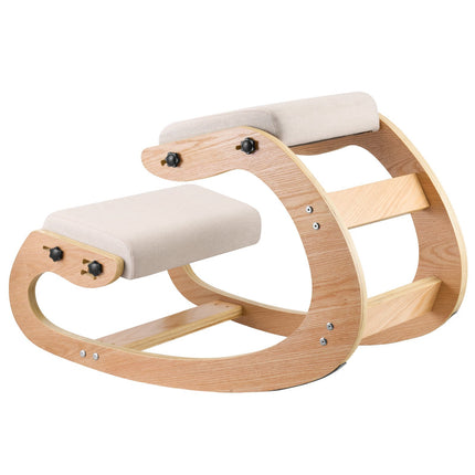 Ergonomic Kneeling Chair – Adjustable Height, Wood Frame