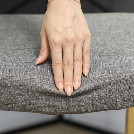 Ergonomiška klūpėjimo kėdė, beržo medienos pagrindas, pilkas audinys