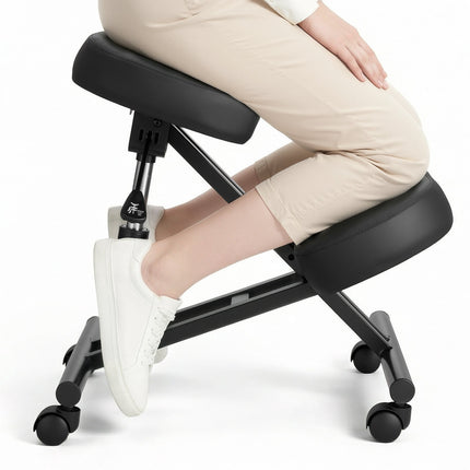 Ergonomic Kneeling Chair With Wheels, Adjustable Height
