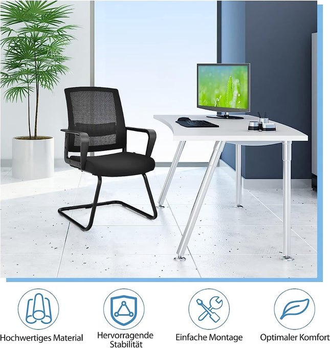 Ergonomiškos tinklinės biuro kėdės, 2 vnt. komplektas, keliamoji galia 136 kg