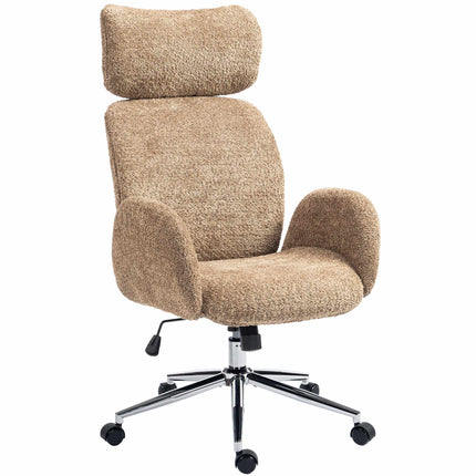 Ergonomiška biuro kėdė, reguliuojamas galvos atlošas, ruda