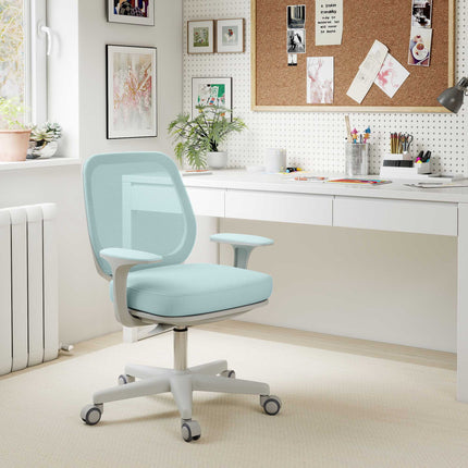 Ergonomiška biuro kėdė, reguliuojamo aukščio, žalia, 360 laipsnių pasukama