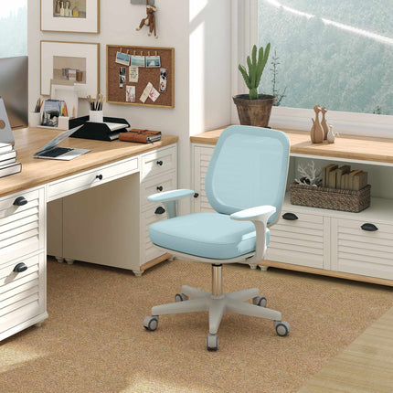Ergonomiška biuro kėdė, reguliuojamo aukščio, žalia, 360 laipsnių pasukama