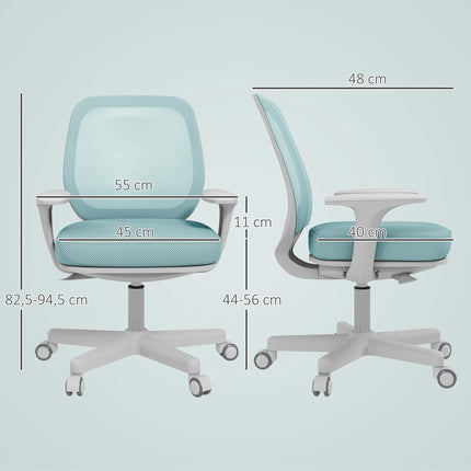 Ergonomiška biuro kėdė, reguliuojamo aukščio, žalia, 360 laipsnių pasukama