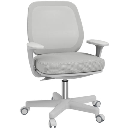 Ergonomiška biuro kėdė, reguliuojamo aukščio, pilka, 360° pasukama