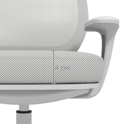 Ergonomiška biuro kėdė, reguliuojamo aukščio, pilka, 360° pasukama
