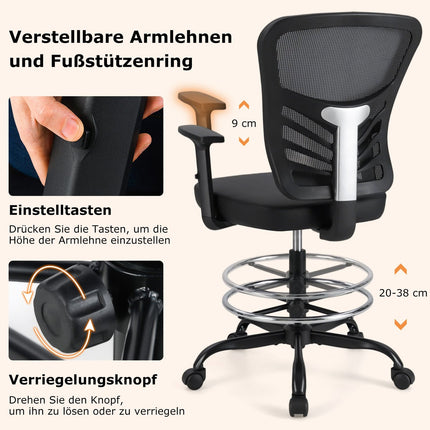 Ergonomiška biuro kėdė, reguliuojamo aukščio, 54-75 cm
