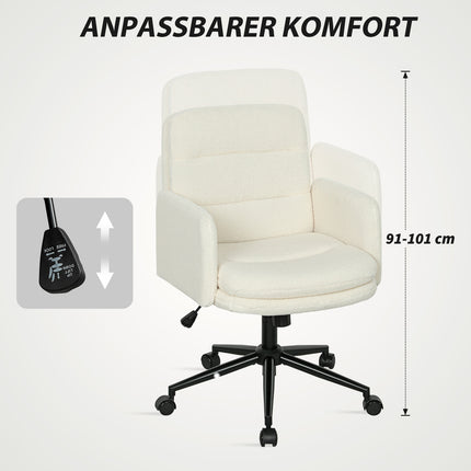 Ergonomiška biuro kėdė, audiniu užvalkalas, reguliuojamo dydžio, kreminės spalvos
