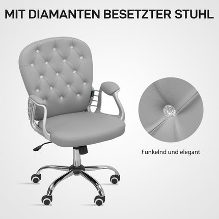 Ergonomiška biuro kėdė su porankiais, šviesiai pilka, reguliuojama