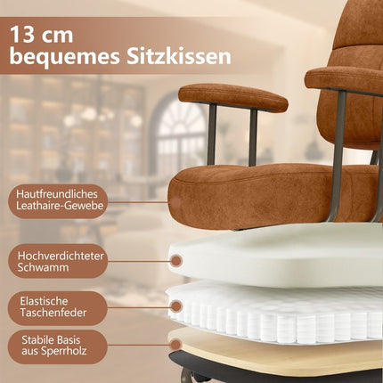 Ergonomiška biuro kėdė su porankiais ir ratukais, reguliuojama