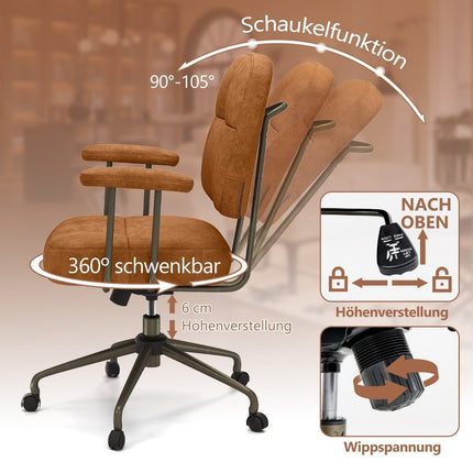 Ergonomiška biuro kėdė su porankiais ir ratukais, reguliuojama