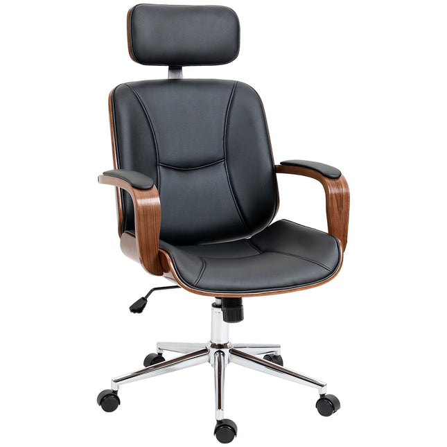 Ergonomiška biuro kėdė su aukštu atlošu, juoda