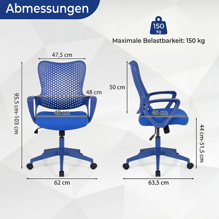 Ergonomiška biuro kėdė su tinkliniu atlošu, reguliuojamo aukščio