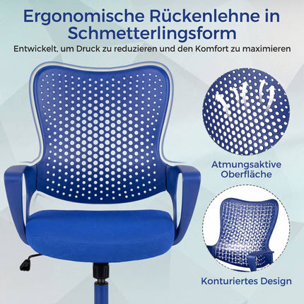 Ergonomiška biuro kėdė su tinkliniu atlošu, reguliuojamo aukščio