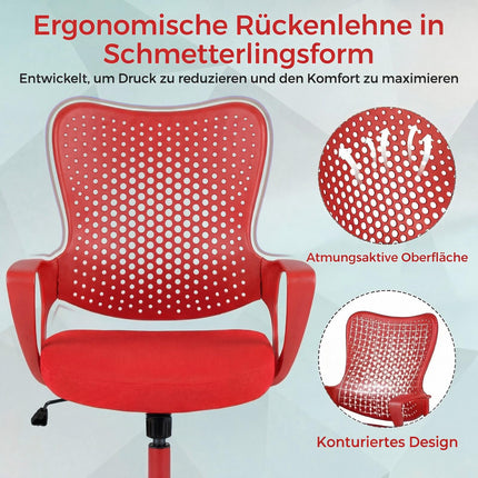 Ergonomiška biuro kėdė su tinkliniu atlošu, reguliuojamo aukščio