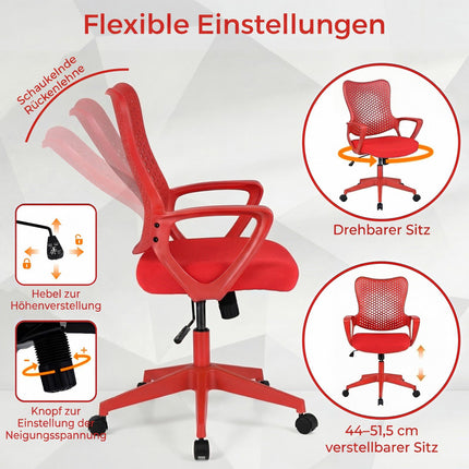 Ergonomiška biuro kėdė su tinkliniu atlošu, reguliuojamo aukščio
