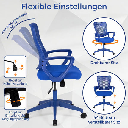 Ergonomiška biuro kėdė su tinkliniu atlošu, reguliuojamo aukščio